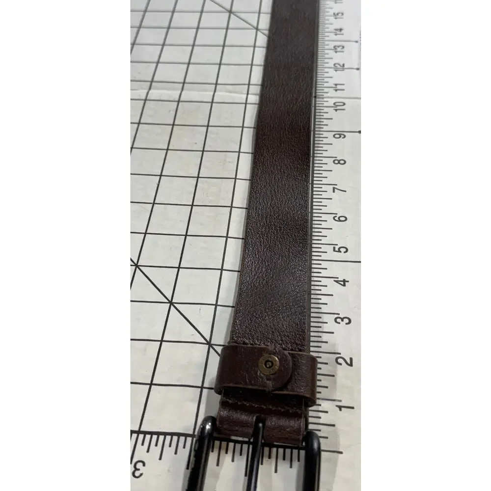 Levi's Vintage Patina Distressed Dark Brown Leather Western Belt Men XL 42